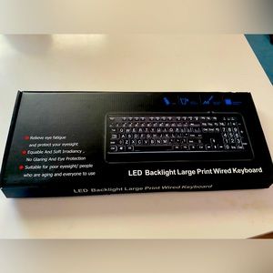 New in the box wired large print keyboards